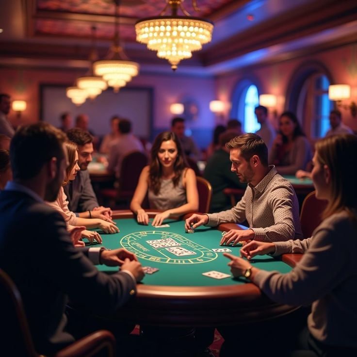 Live Casino ဂိမ်း Baccarat ကစားနေသောမြင်ကွင်း
